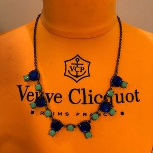 Jcrew blue and teal rock candy necklace